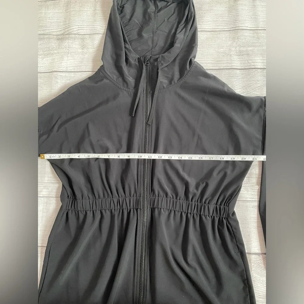 Z by Zella Black Hooded Lightweight Zipper Jacket - Picture 3 of 5